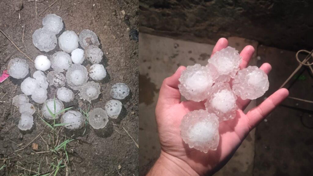 Bhiwadi & Lunkaransar received heavy Hailstorm ; Standing crops of wheat and mustard destroyed, vehicles were damaged